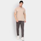 Men's Collared Half Sleeves T-Shirt, Beige, small image number null