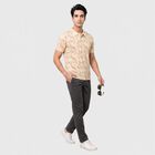 Men's White Cotton Collared Polo Half Sleeves T-Shirt, ऑफ व्हाइट, small