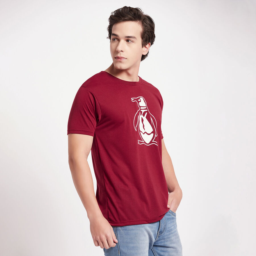 Round Neck T-Shirt, Maroon, large image number null