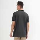 Men's 100% Cotton Collared Half Sleeves T-Shirt, Black, small image number null