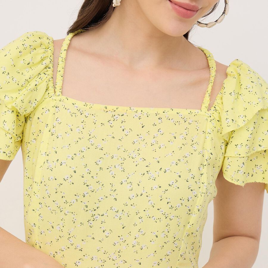 Ladies' Dress, पीला, large image number null
