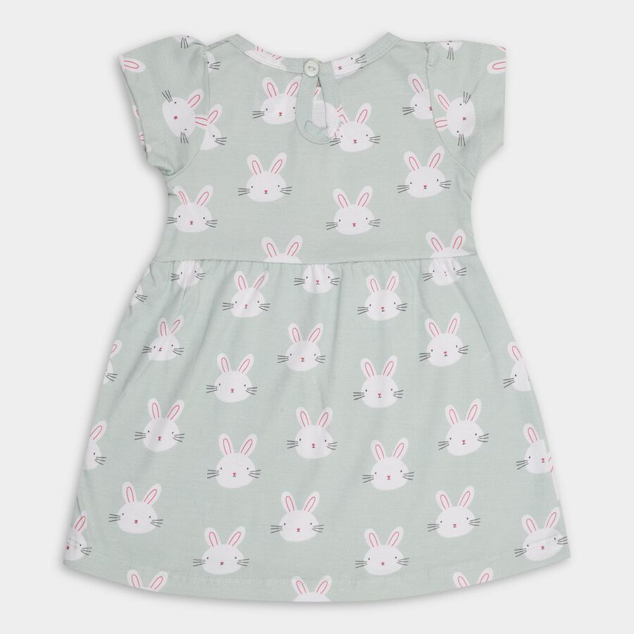 Infant Girls' 100% Cotton Frock , Light Green, large image number null
