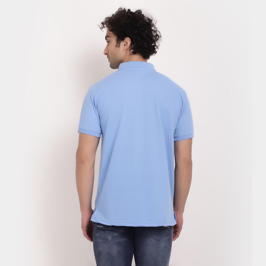 सॉलिड पोलो शर्ट, हल्का नीला, large image number null