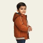 Boys Rust Hooded Casual Jacket, Brown, small image number null
