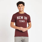 Round Neck T-Shirt, Brown, small image number null
