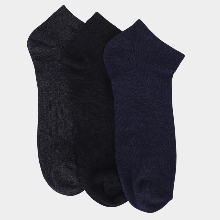 Men's Socks (Pack of 3), Navy Blue, large