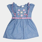 Girls Embellished Cap Sleeves Frock, Ice Blue, small image number null