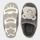 Women's Grey Slip-On House Slippers, ग्रे, small