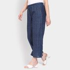 Ladies' 100% Cotton Palazzos, गहरा नीला, small image number null