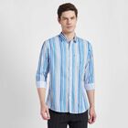 Cotton Stripes Casual Shirt, White, small image number null