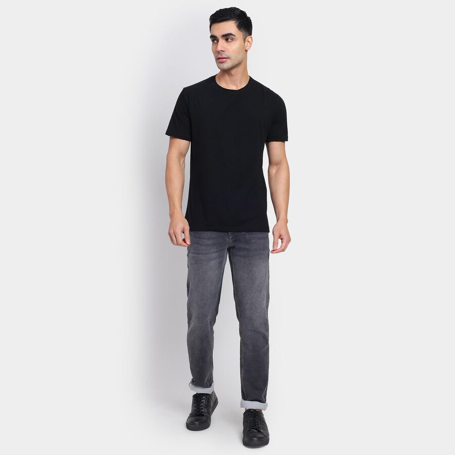 Men's Slim Fit Jeans , Dark Grey, large image number null