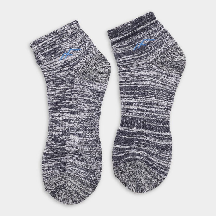 Men's Socks (Pack of 3), चारकोल, large