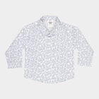 Infants Cotton Printed Casual Shirt, White, small image number null