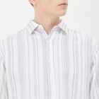 Men's Rich Eggshell White Classic Casual Shirt, White, small