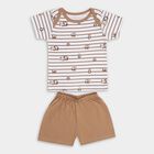 Infant Boys' 100% Cotton Baba Suit , Beige, small