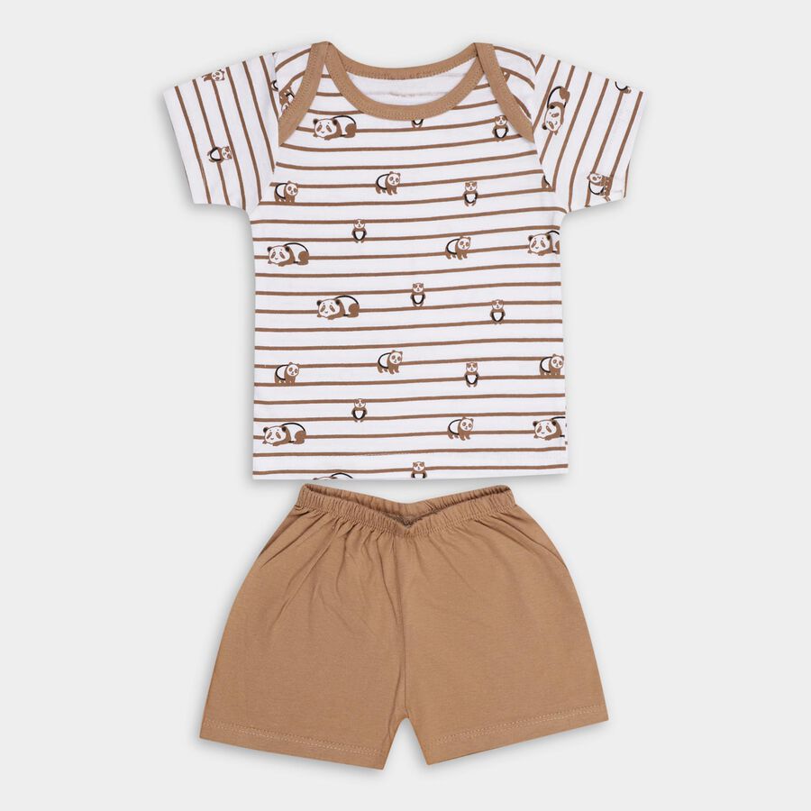 Infant Boys' 100% Cotton Baba Suit , Beige, large