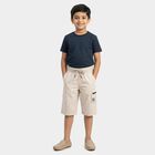 Boys' Off White Relaxed Fit Cotton Jamaican Shorts, Off White, small