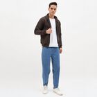 Men's Dark Chocolate Hooded Casual Sweatshirt, Brown, small image number null