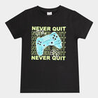 Boys Cotton T-Shirt, Black, small image number null