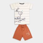 Boys' 100% Cotton Knit Baba Suit , Off White, small image number null