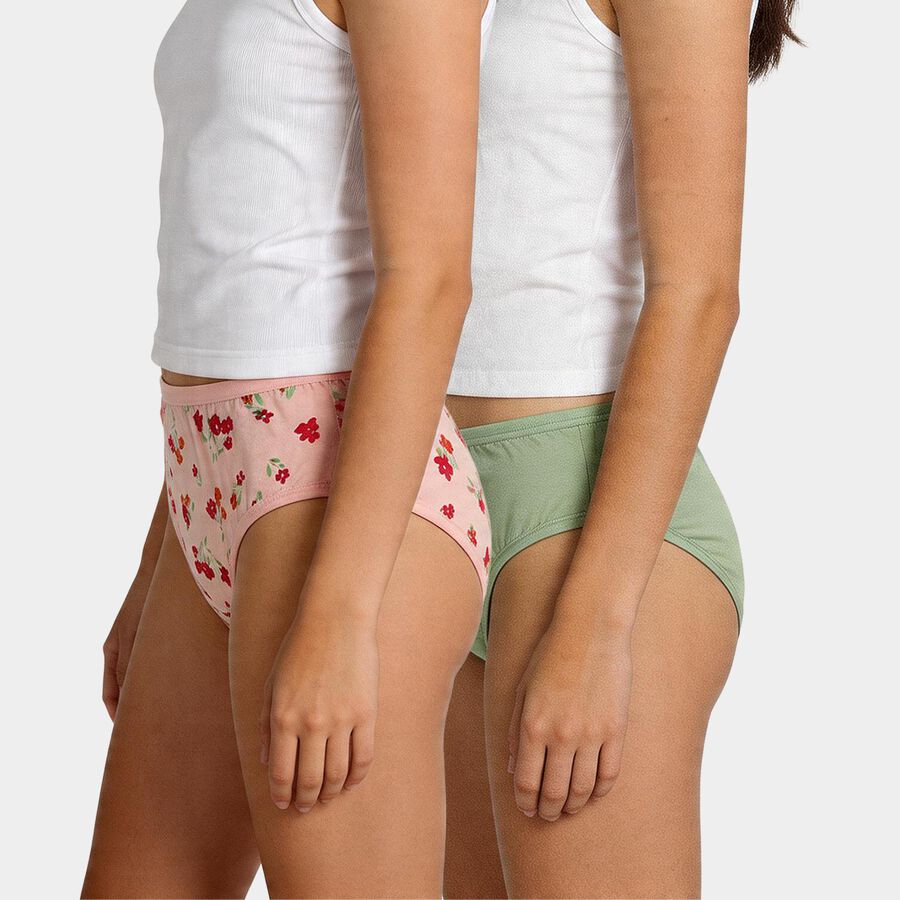 Girls Pink Regular Fit Solid Panty, गुलाबी, large