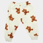 Infants' Cream Jogger Teddy Bear Printed Pyjama, ऑफ व्हाइट, small
