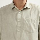 Men's Olive Green Classic Casual Shirt, Olive, small image number null