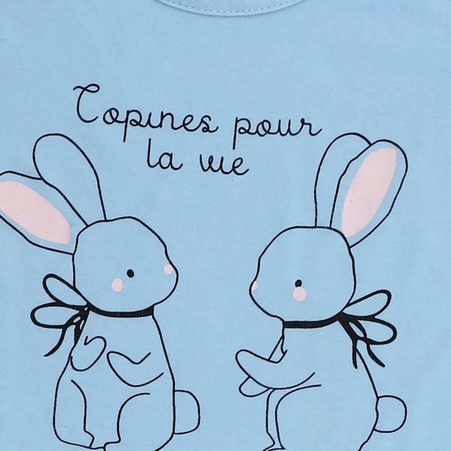 Girls' T-Shirt, हल्का नीला, large image number null