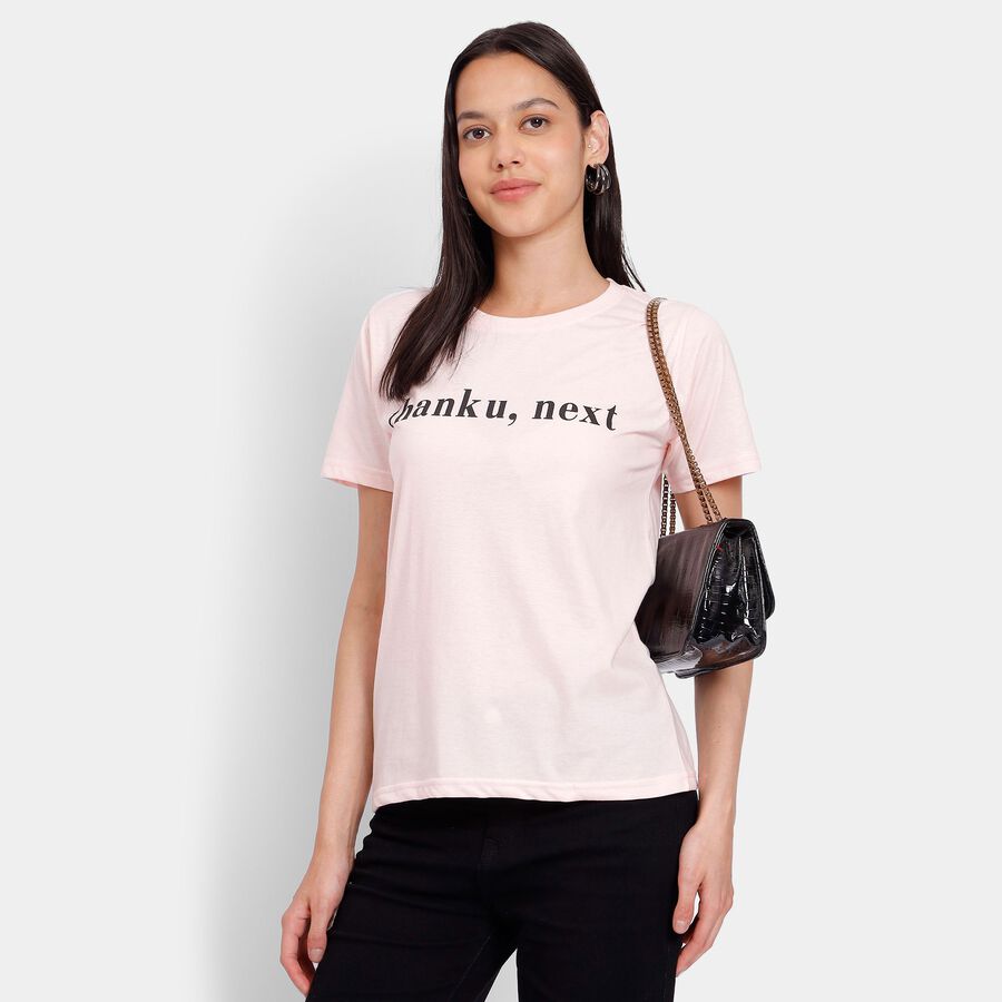 Ladies' Round Neck T-Shirt, Light Pink, large image number null