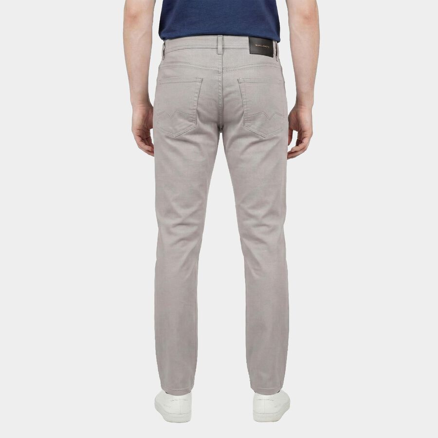 Men's Light Grey Slim Fit Washed Jeans, हल्का ग्रे, large