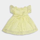 Infant Girls' Frock, पीला, small image number null