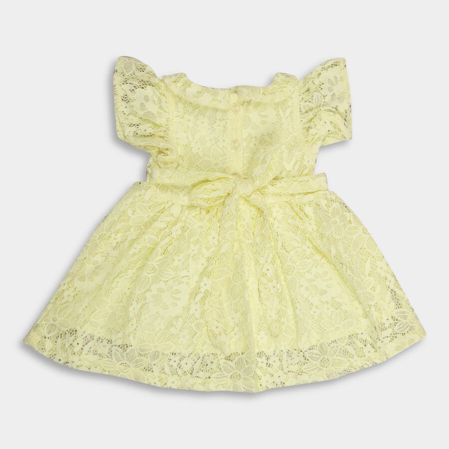Infant Girls' Frock, पीला, large image number null