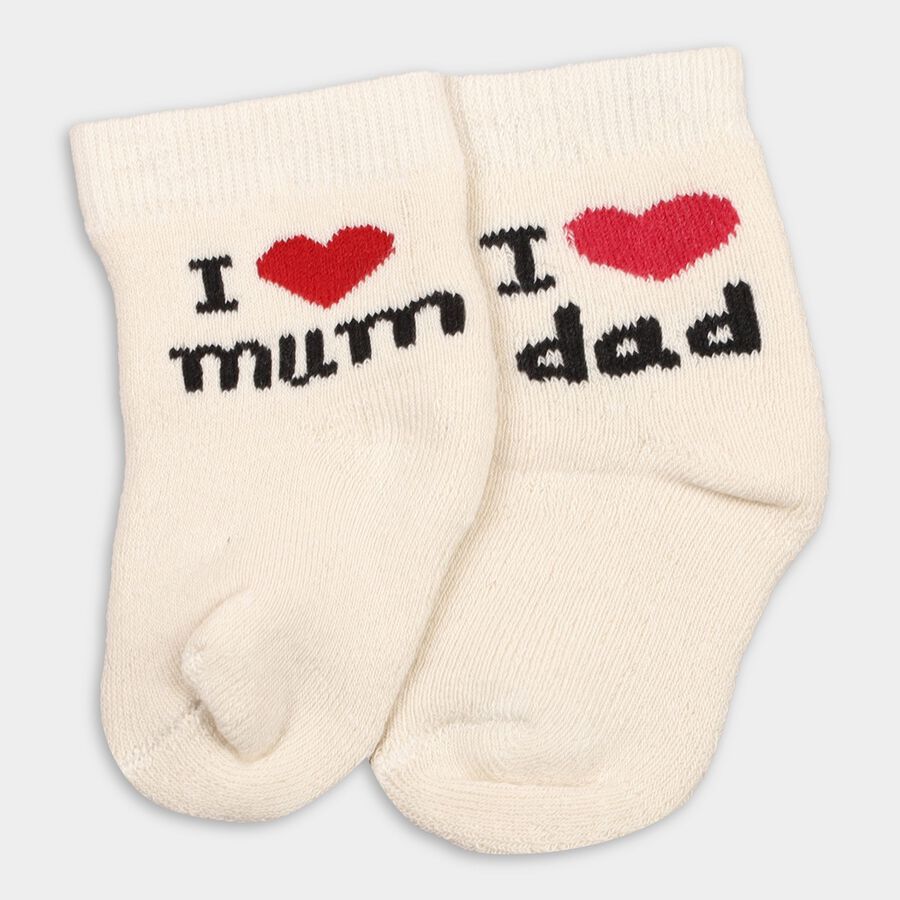 Infant's Socks (Pack of 2), Off White, large image number null