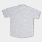 Boys' Light Grey Regular Collar Casual Shirt, Light Grey, small image number null