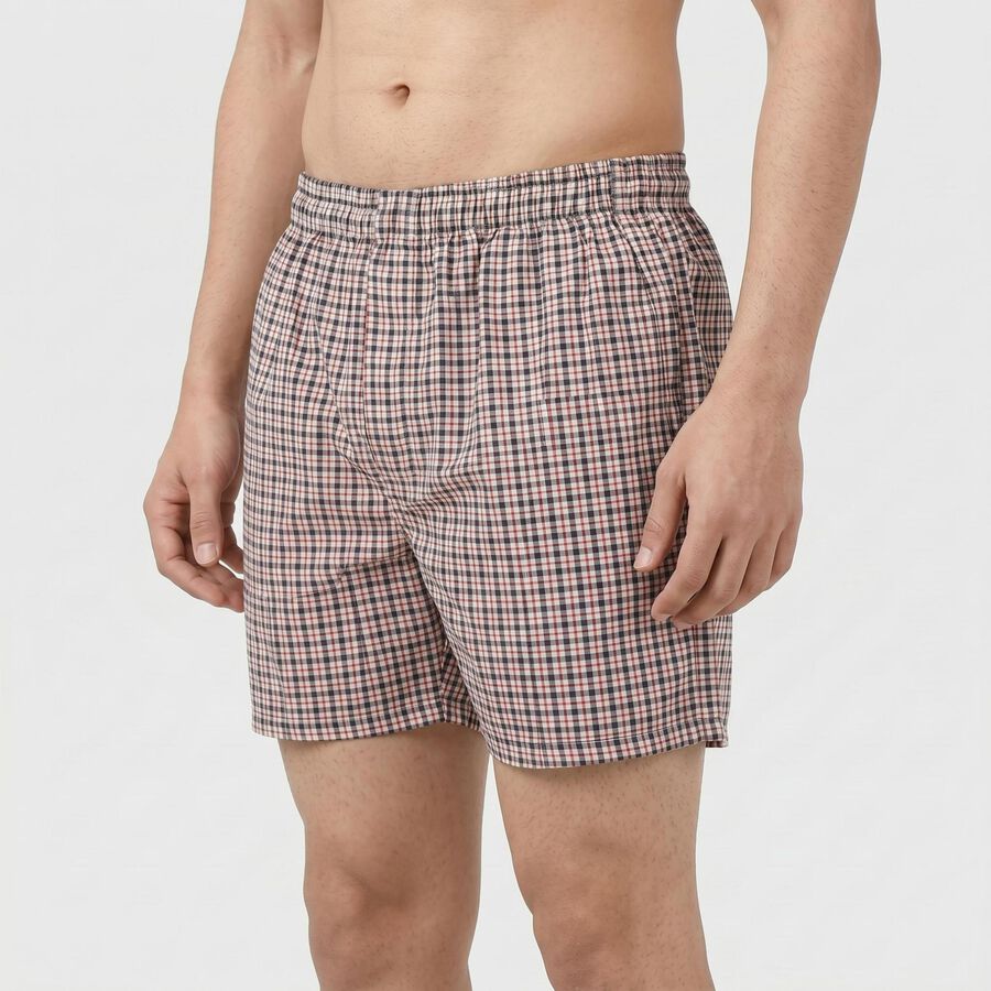 Men's White Regular Fit Solid Boxers, White, large