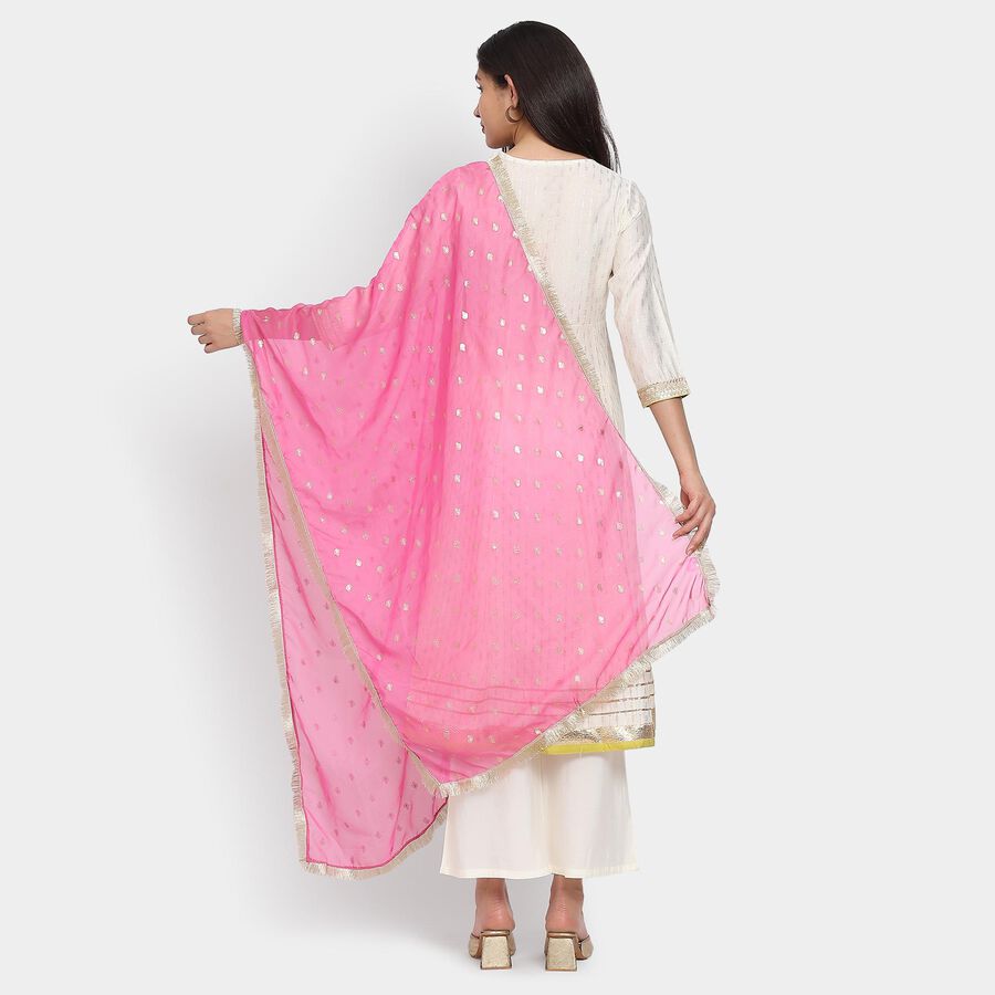 Ladies' Kurta Pyjama Set with Dupatta, Off White, large image number null