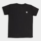 Boys' Half Sleeves T-Shirt , काला, small image number null