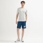 Men's Deep Teal Regular Fit Placement Printed Bermuda Shorts, Teal Blue, small image number null