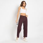 Ladies' Cotton Jeans, मरून, small image number null