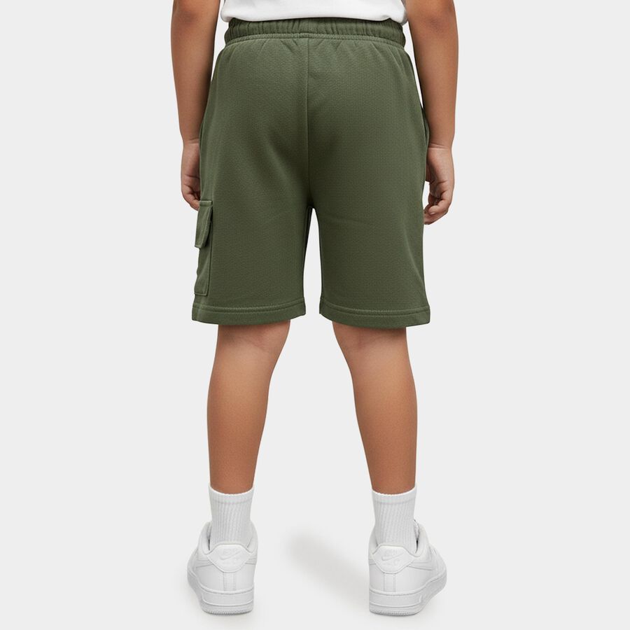 Boys' Olive Regular Fit Drawstring Bermuda Shorts, Olive, large