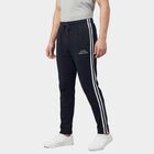 Men's Navy Blue Regular Fit Drawstring Track Pants, Navy Blue, small