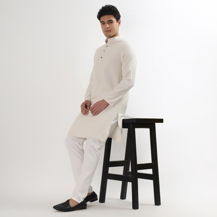 Men's Kurta , Off White, large image number null