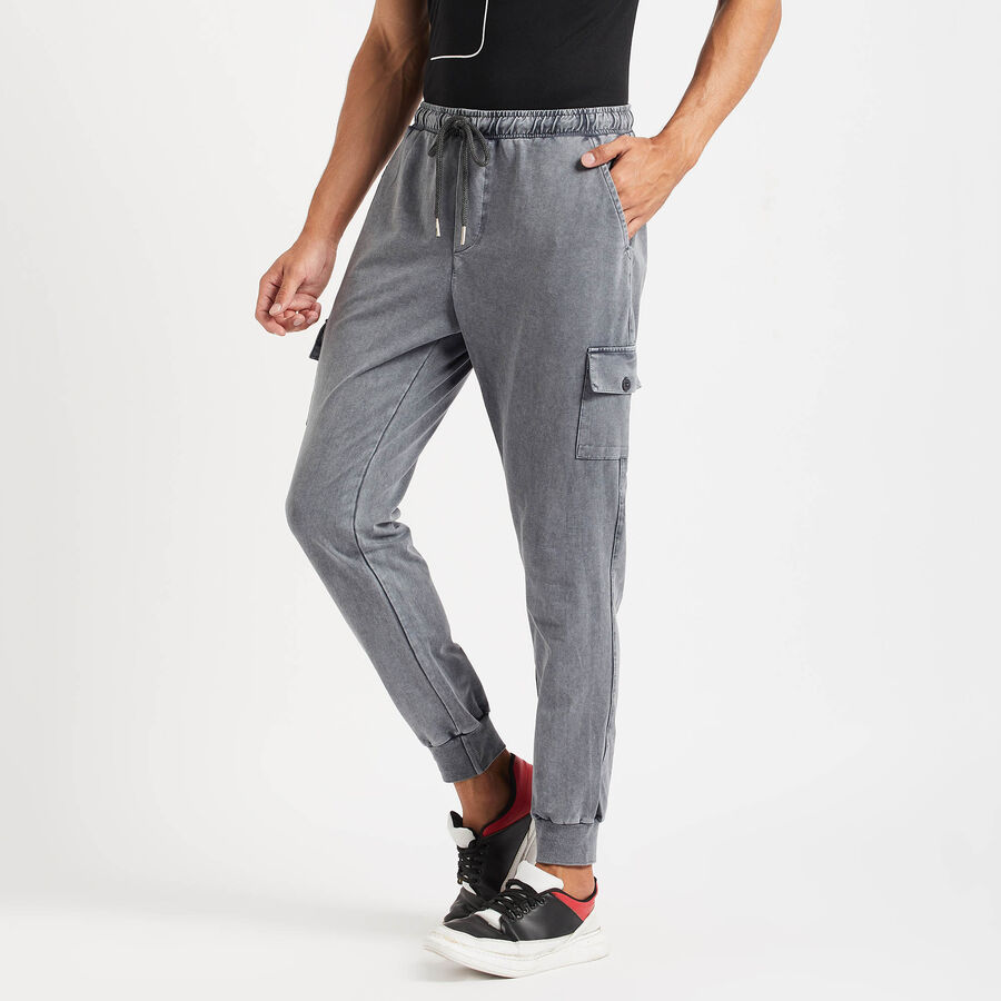 Overdyed Track Pants, Melange Mid Grey, large image number null