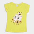 Girls' 100% Cotton T-Shirt, Yellow, small image number null