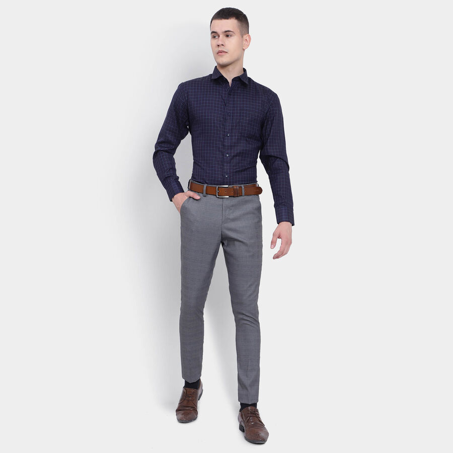Checks Formal Shirt, Navy Blue, large image number null