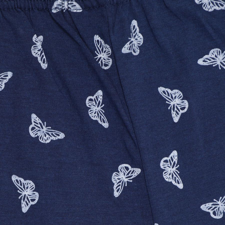 Girls' Pyjama , गहरा नीला, large image number null