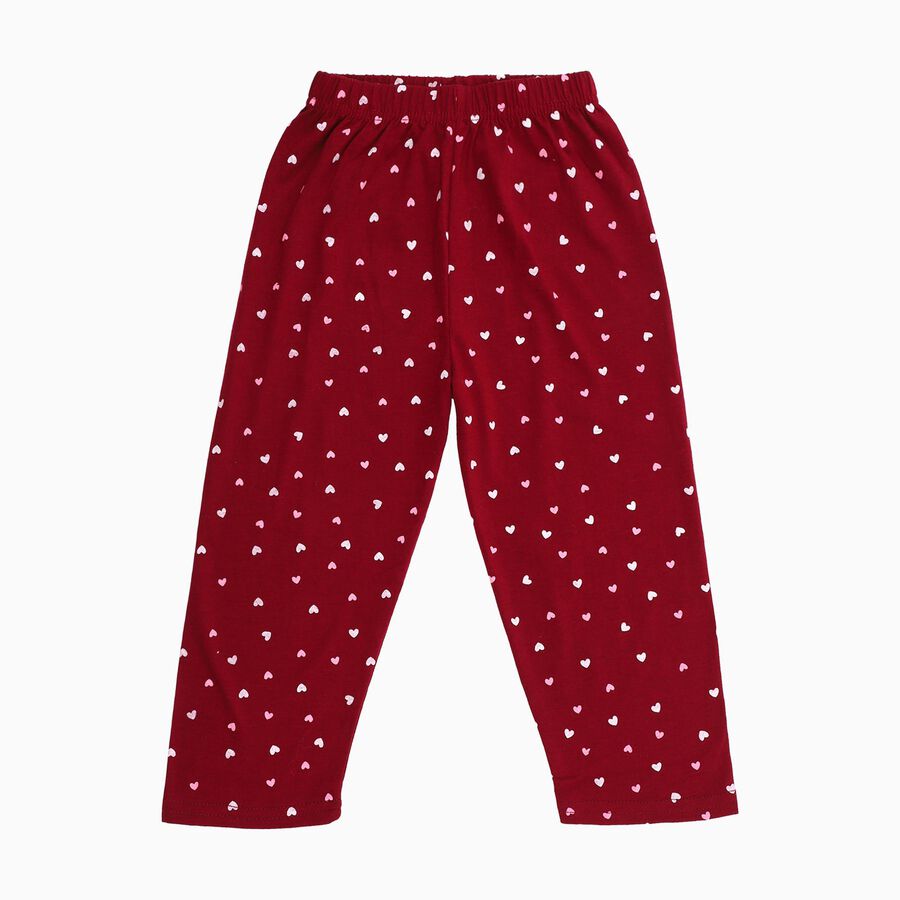 Girls' Pyjama, वाइन, large image number null