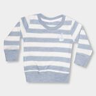 Infants Light Powder Blue Crew Neck Casual Pullover, Light Blue, small image number null