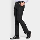 Men's Slim Fit Formal Trousers, Black, small image number null