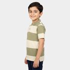 Boys Green Round Neck Casual Boys T-Shirt, हल्का हरा, small